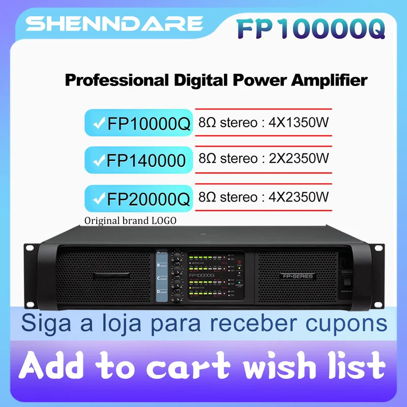 FP10000Q/FP20000Q เครื่องขยายเสียง 4 ช่อง 4x1350W 10000 วัตต์ Live Show Professional Disco Dj ลําโพง