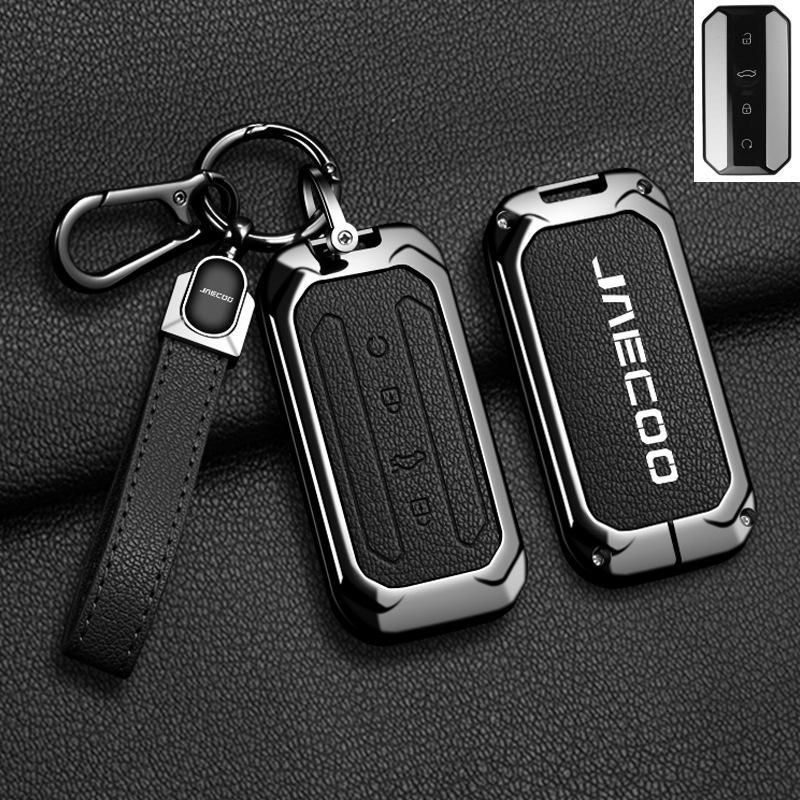 สังกะสีหนังกุญแจรถพวงกุญแจสําหรับ Chery JAECOO J5 JAECOO J7