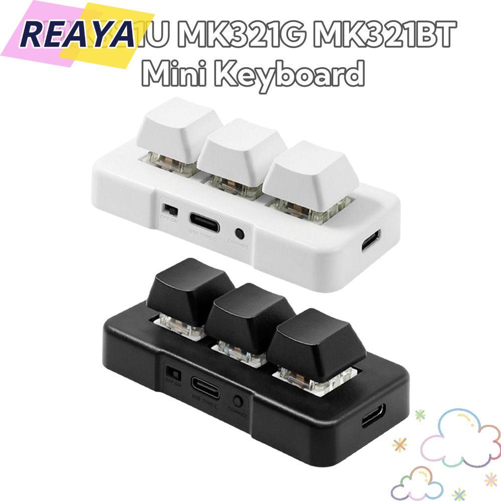 คีย์บอร์ด REAYA, 3 คีย์ MK321U MK321G MK321BT คีย์บอร์ดที่กําหนดเอง, แบบพกพา USB + BT Dual-mode Mini
