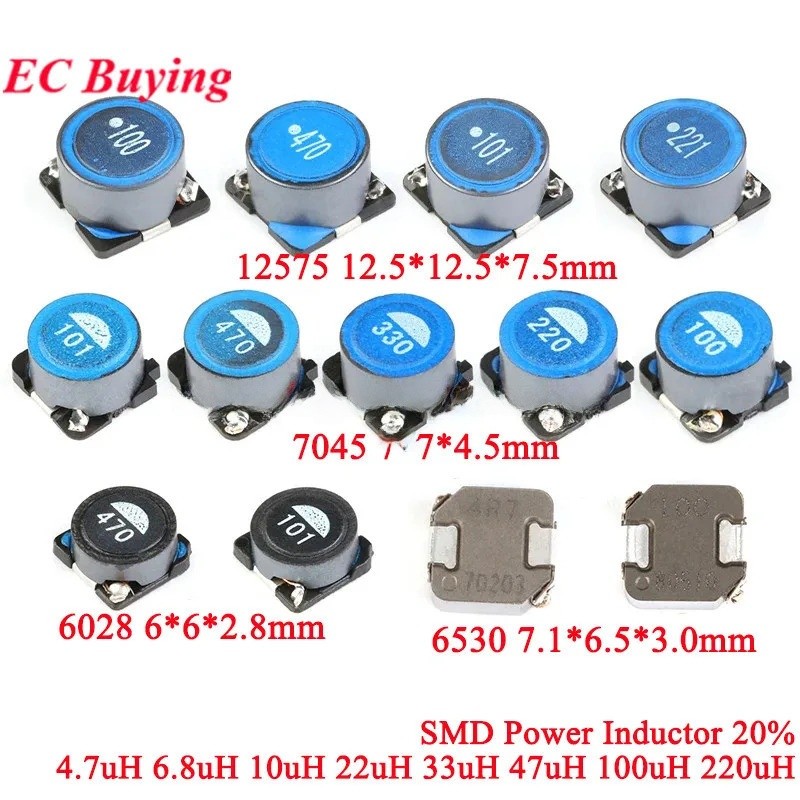 5 ชิ้น 7*7*4.5 มม.SLF7045T PF SMD Power Inductor 4.7uH 6.8uH 10uH 22uH 33uH 47uH 100uH 220uH SLF1257