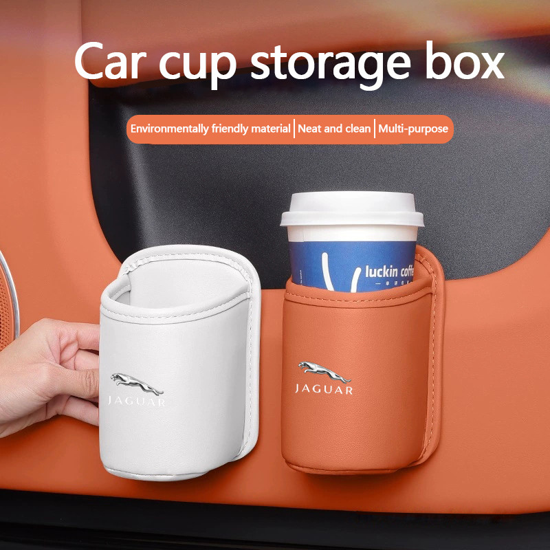 หนังรถประตูด้านข้างถ้วยน้ําผู้ถือภายในกล่องเก็บสําหรับ Jaguar XF2008 XF2009 XJS XJ8 XType XE SType F