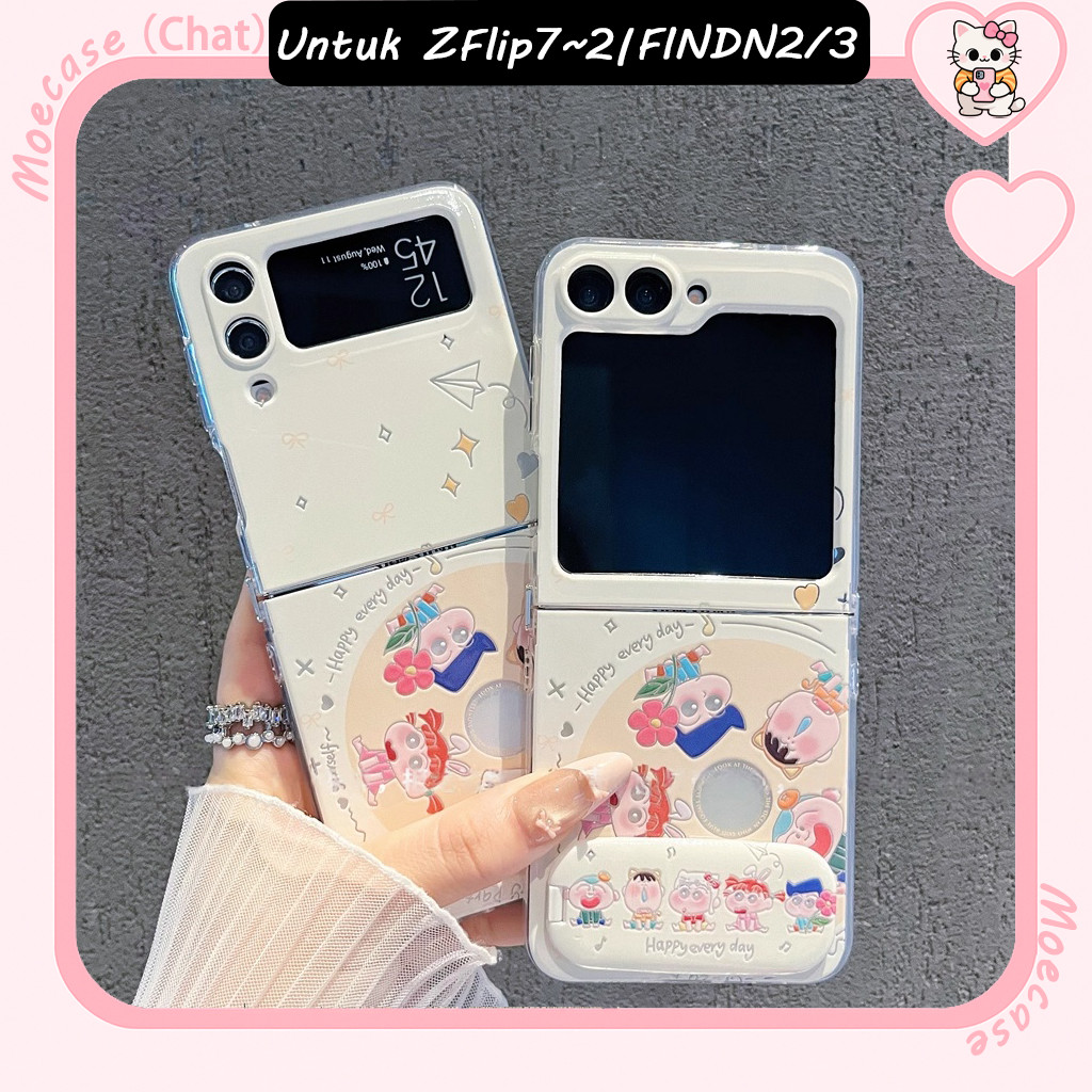 HP Moecase Exclusive Unique Cute Folding Case Samsung Z Flip 7/2/3/4/5/6 And For OPPO FIND N2 N3 FLI