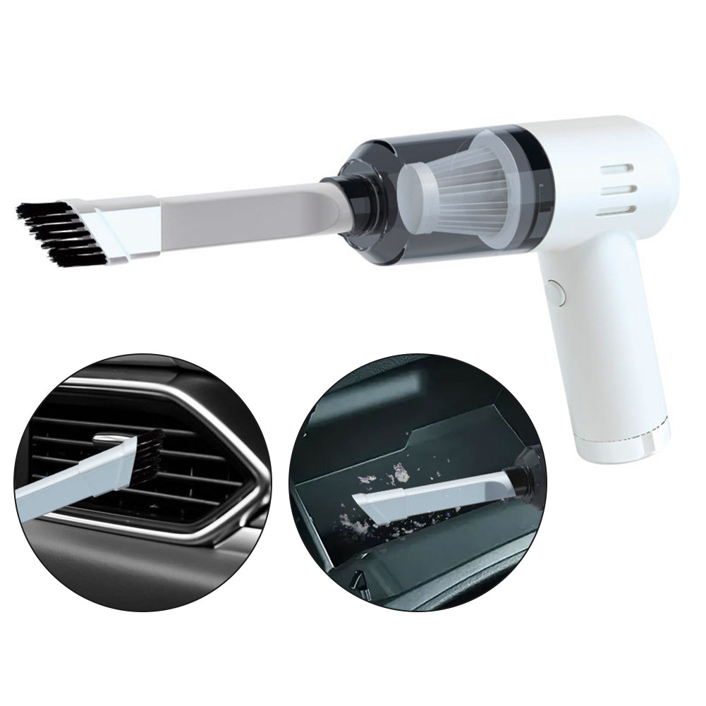 เครื่องดูดฝุ่นรถยนต์ 120W 9000PA แบตเตอรี่ชาร์จใหม่ได้ เบาและสะดวก