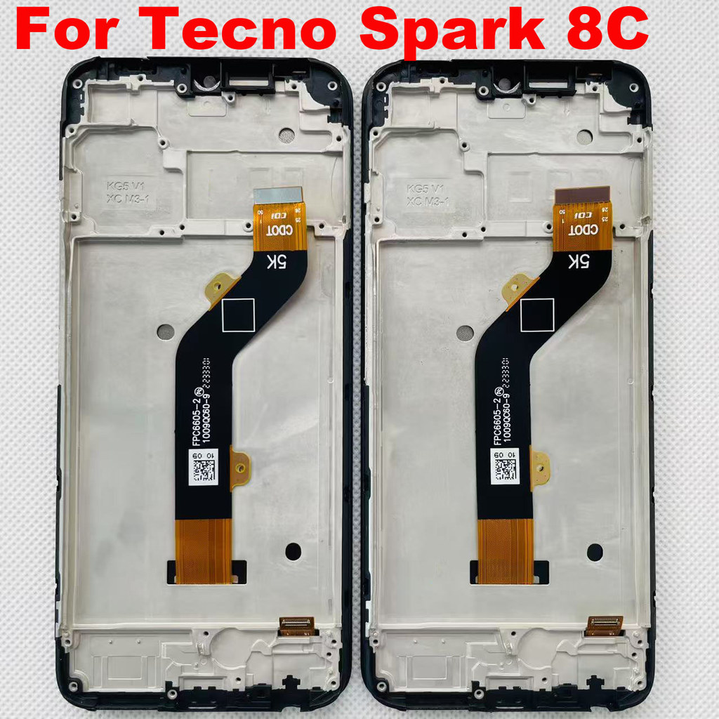 6.6 "สําหรับ Tecno Spark 8C จอแสดงผล LCD Touch Screen Digitizer Assembly สําหรับ Tecno Spark 8C KG5k