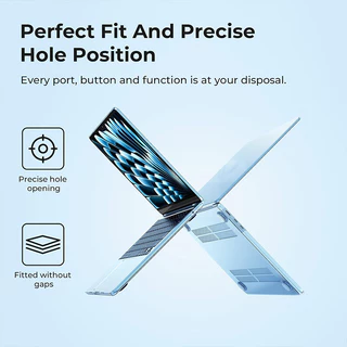 ใหม่ Ultra Slim Crystal Sky Blue Case สําหรับ MacBook Air Pro NEO 13 14 15 16 นิ้ว (M1/M2/M3/M4/M5)