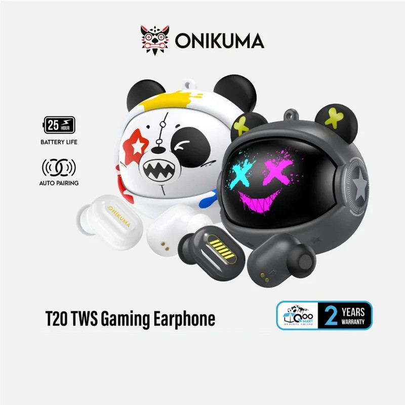Onikuma T20 Tws หูฟังสําหรับเล่นเกมหูฟังไร้สายรองรับบลูทูธ 5.3 เข้ากันได้กับระบบ Android/Ios Etc