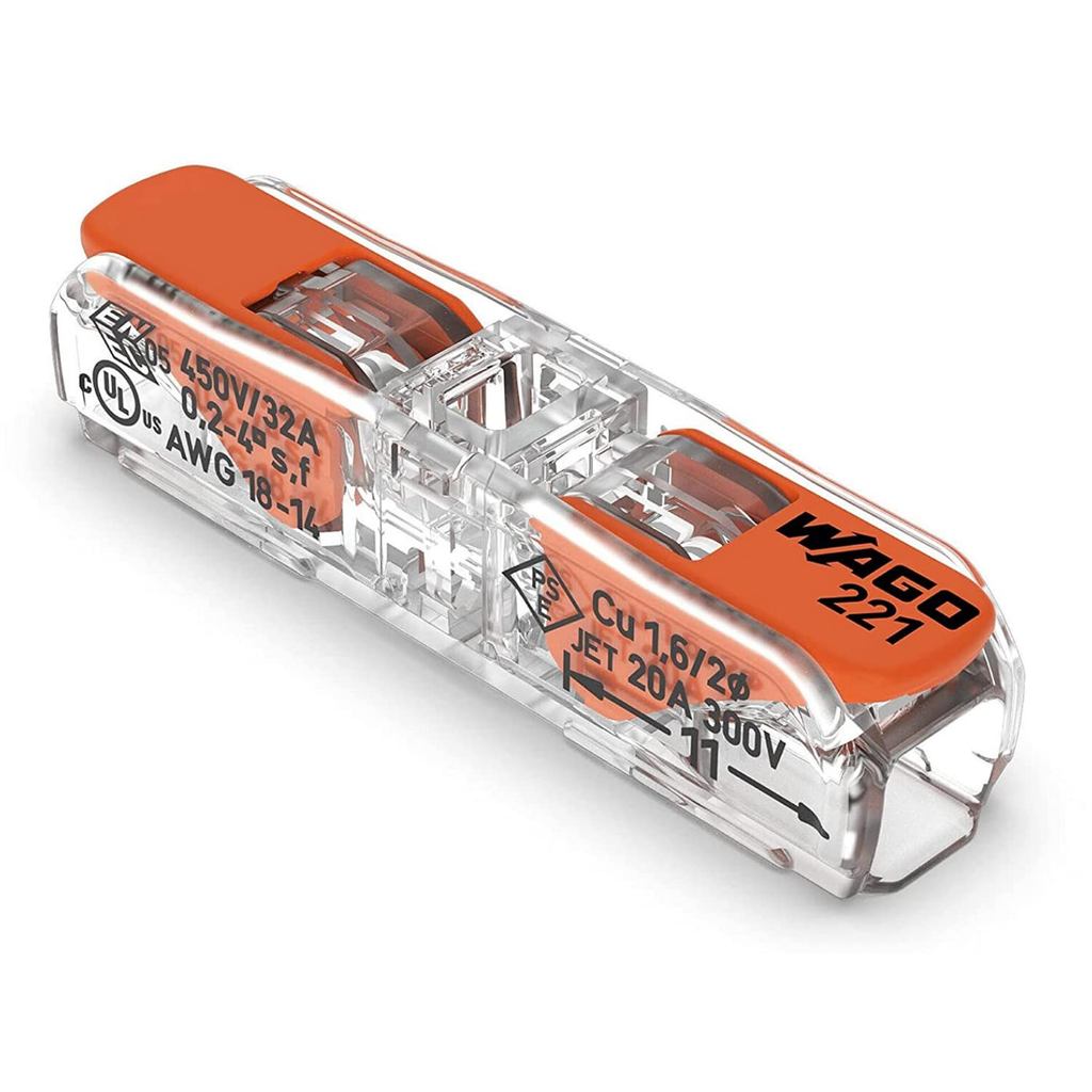 WAGO 221-2411 ขั้วต่อสายไฟ, ขั้วต่อถั่วคันโยก, คอนเนคเตอร์สายไฟ Assortment Pack, Inline Splicing Con