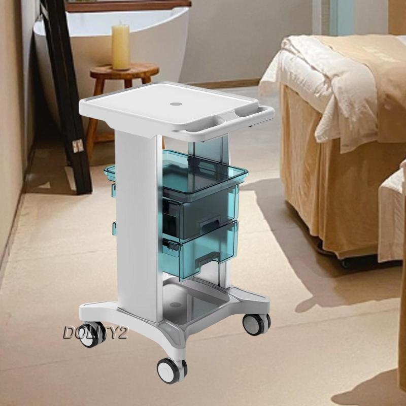 [Dolity2] Rolling Beauty Instrument Storage Cart with Pull Out Drawer 17.5x16.4x30inch