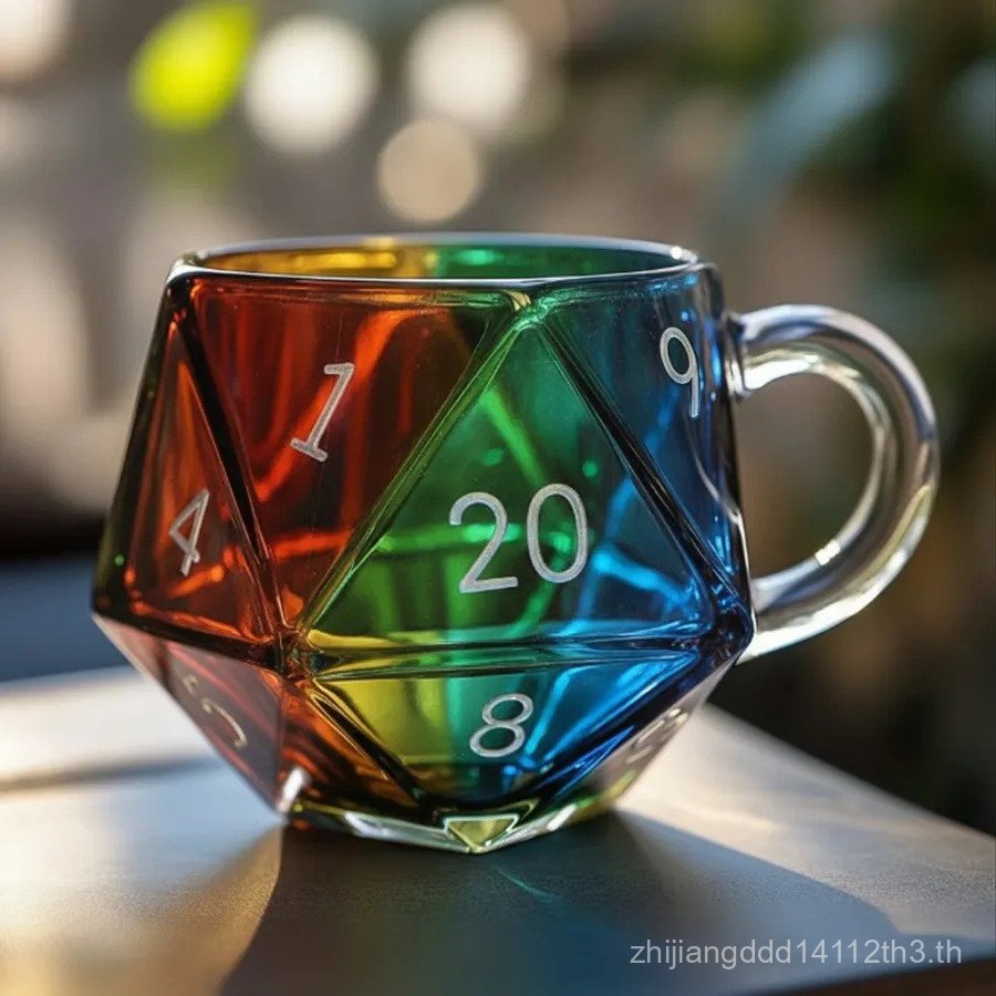 ใหม่ Dragons Rainbow D20 แก้วลูกเต๋า Dragon Rainbow D20 ถ้วยสีลูกเต๋า XONX