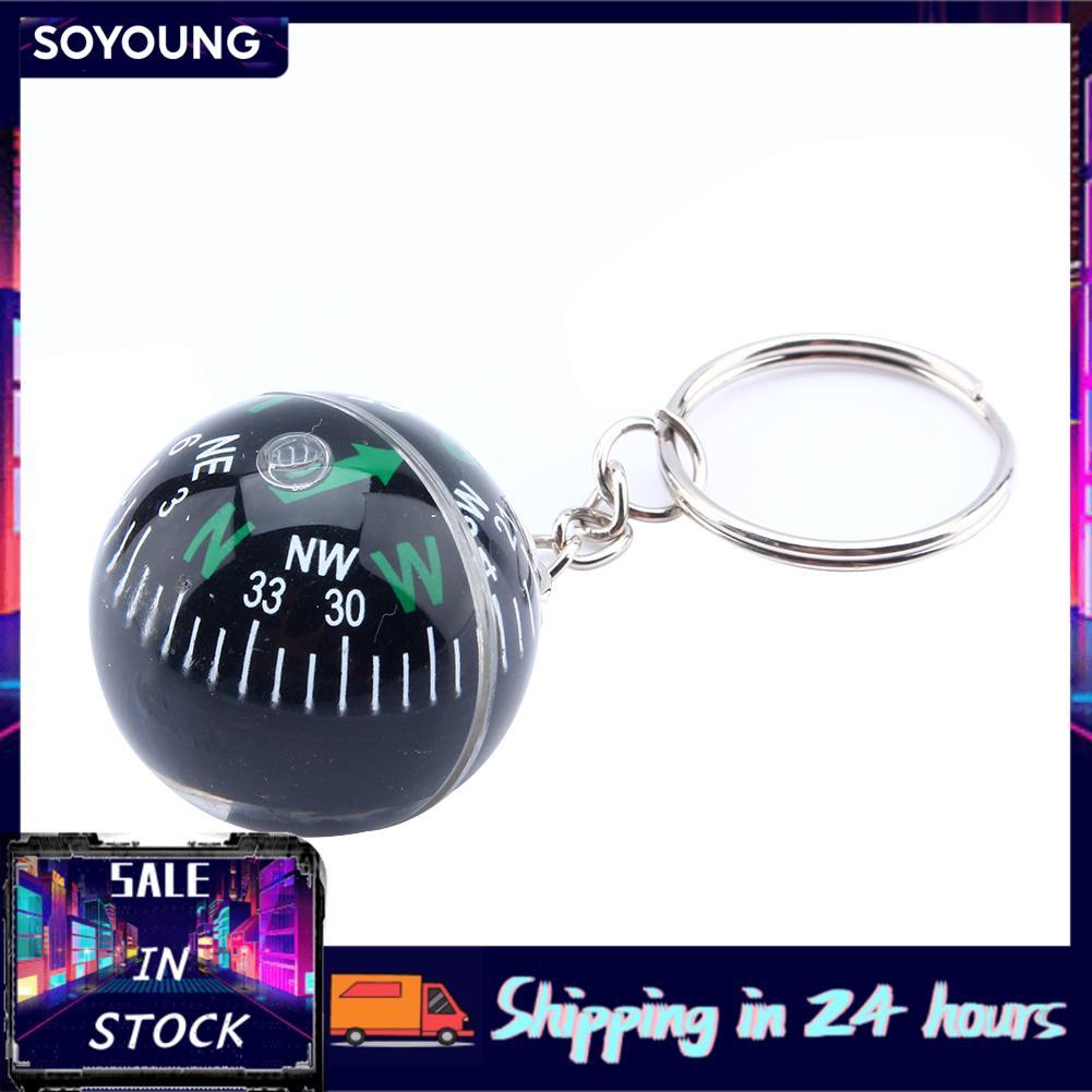 Soyoung Soyoung 28 มม.Liquid Filled Ball พวงกุญแจกลางแจ้ง Mini Survival สำหรับ Camping Hiking Travel