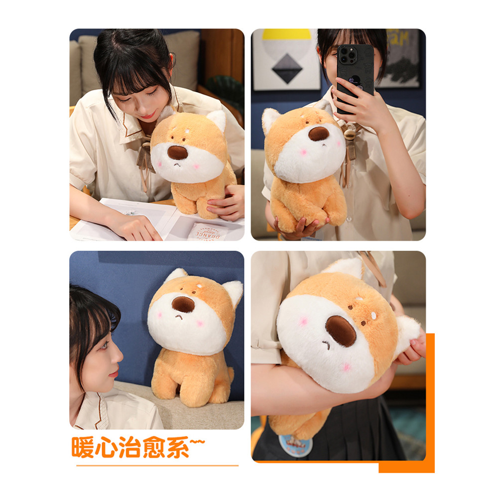 Lotus House Chengyi Hanhan Shiba Inu Husky Stinky Face ตุ๊กตาลูกสุนัข ตุ๊กตาของเล่นตุ๊กตาตุ๊กตาหมอนข