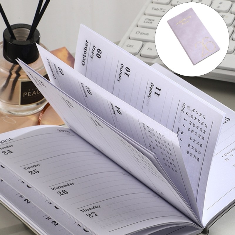 SIY 2026 รายสัปดาห์รายเดือน Planner 3 7x6 9 นิ้วขนาดกระเป๋านักวิชาการ Planner Notepads สําหรับ Plan 