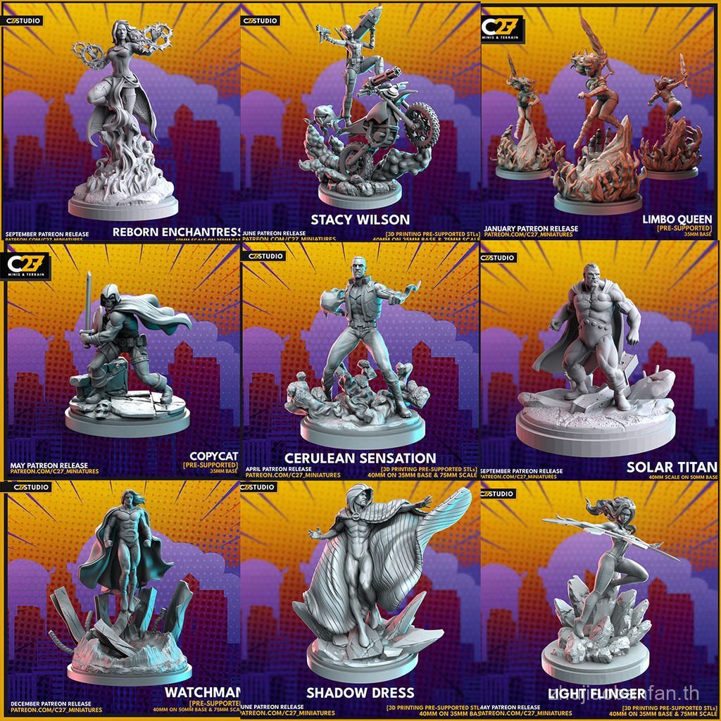 [Superhero Villain] Four Superheroes Wen Deadpool Secret Guest เลียนแบบ Master Marvel Chess Piece Mo