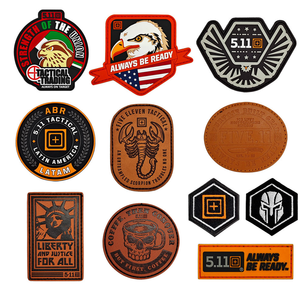 Spot Goods#5.11Velcro patch tactical morale patch UP Material PVC Rubber Badge IR Reflective Fabric 
