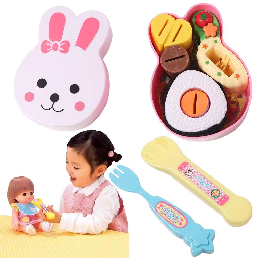 น่ามอง กล่องอาหารกลางวันพุดดิ้งของเล่น,จําลองรุ่นต้นการศึกษาอาหารให้อาหารของเล่น,บทบาทเล่นแปลกแกล้งเล่นรูปกระต่ายเล่นบ้านของเล่นเด็