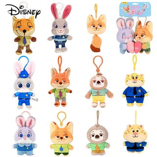 Disney Winnie the Pooh ตุ๊กตาพวงกุญแจน่ารักการ์ตูนกระเป๋า Charm อุปกรณ์เสริมสําหรับแฟนๆ Zootopia Judy พวงกุญแจ
