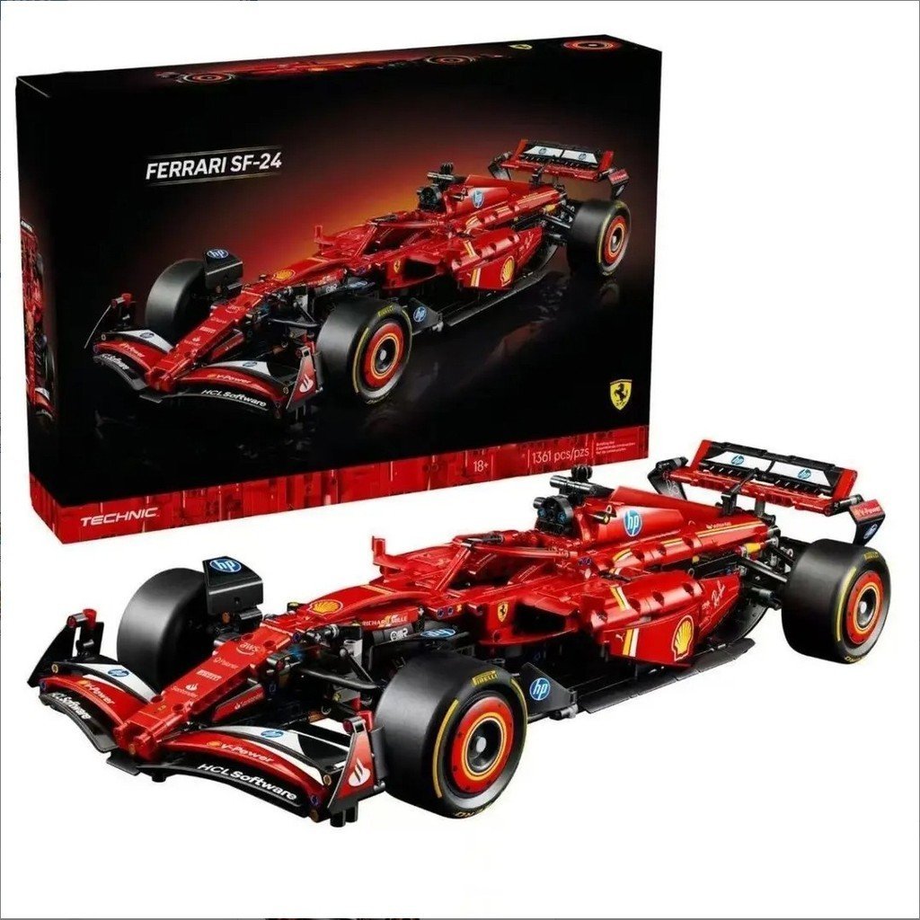 ของเล่น SF-24 สินค้าใหม่เข้ากันได้กับ Lego F1 Racing Ferrari Building Blocks Machinery Set Assembly 