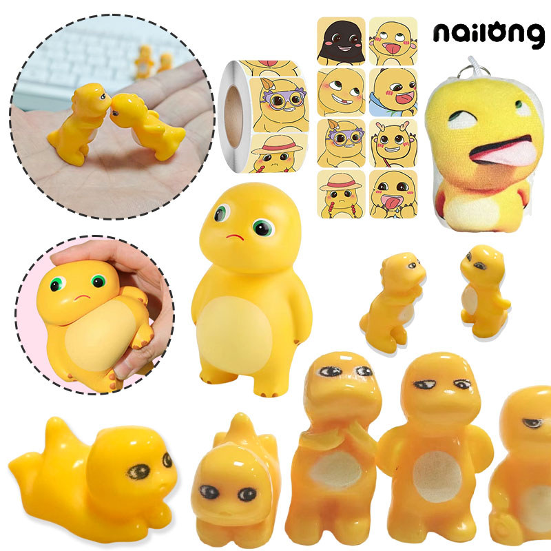 6 ชิ้นชุด Nailong มินิโมเดลตกแต่งน่ารัก Nailong Action Figure ของเล่นคอลเลกชัน