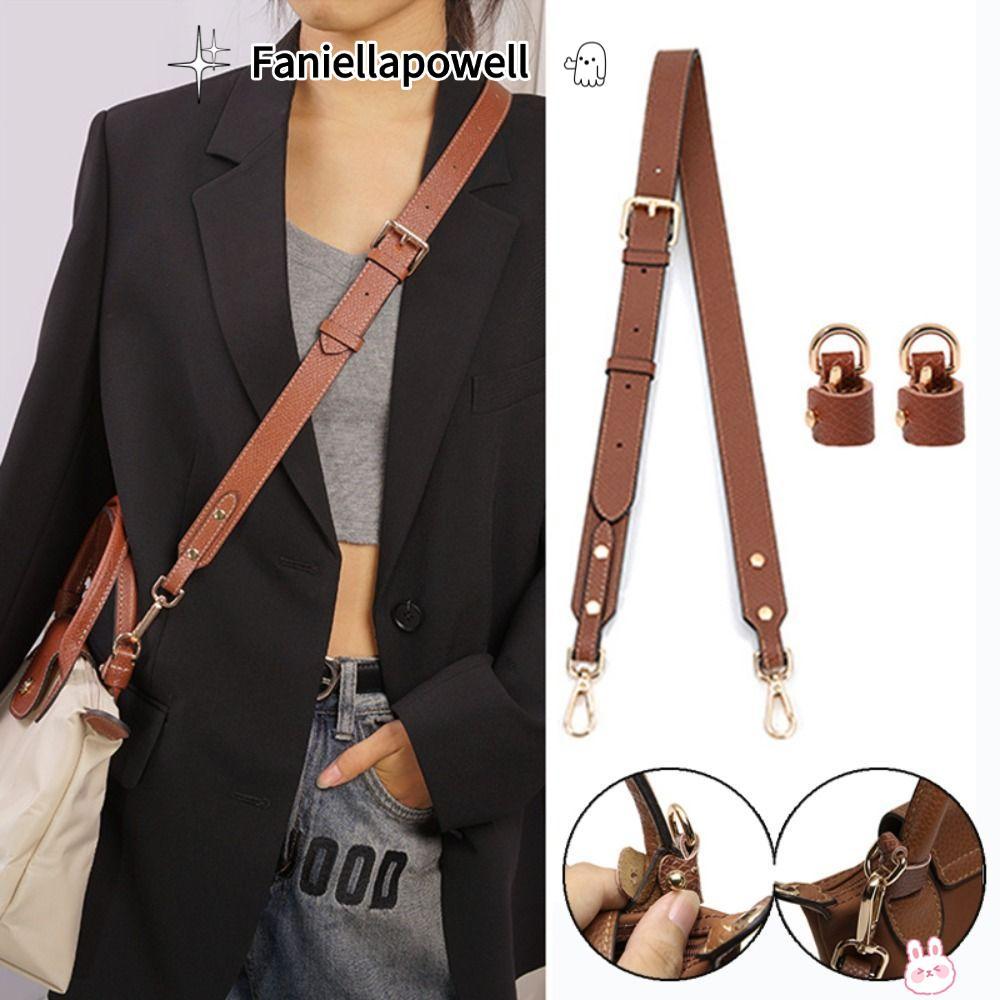 สายสะพายหนังแท้สำหรับกระเป๋า Longchamp ขนาดเล็ก, เข็มขัดปรับได้ไม่ต้องเจาะ, ตกแต่งเองง่ายๆ