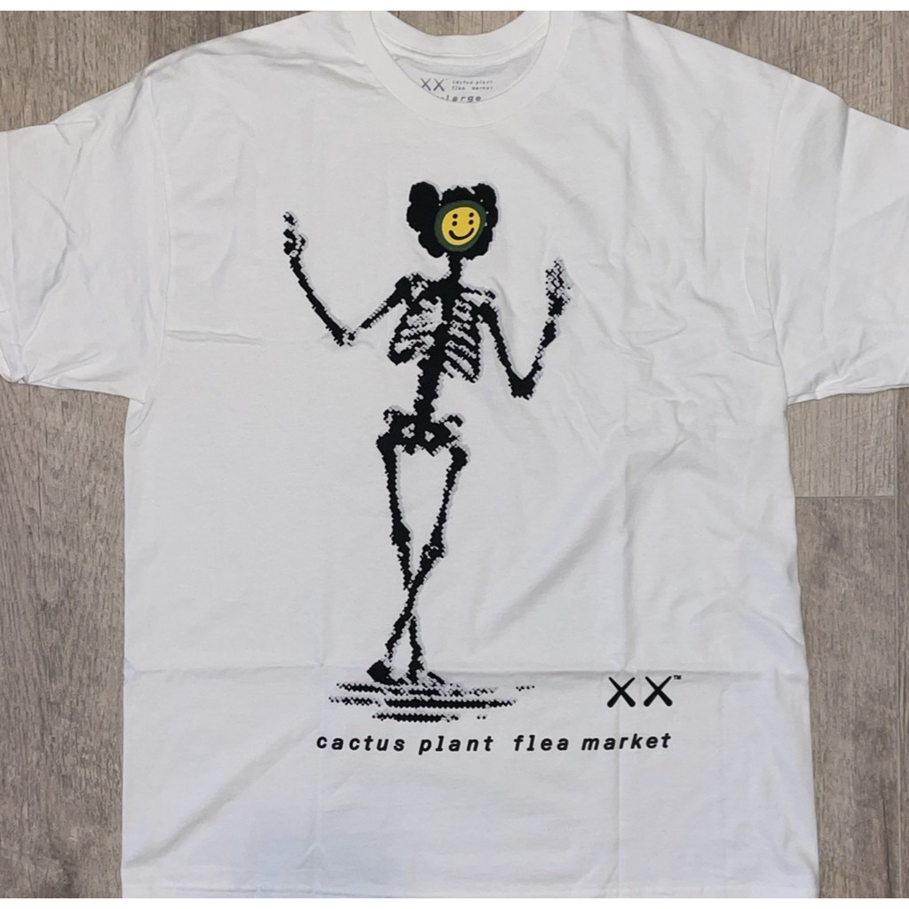 KAWS x Cactus Plant Flea Market Men Pattern T-Shirt Pure Cotton Printing