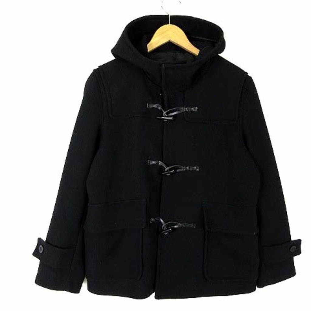 Duffle Coat wool black Direct from Japan Secondhand