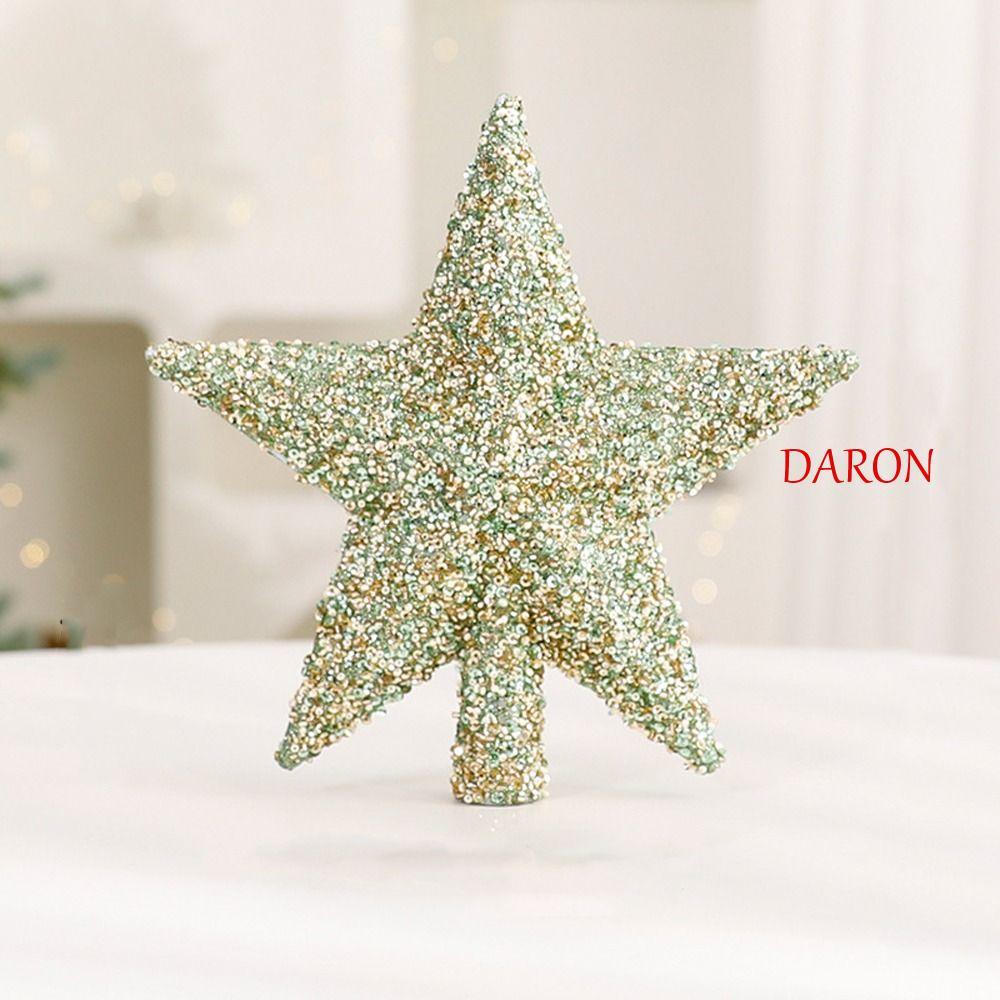 DARON ต้นคริสต์มาส Topper Star, พลาสติกนํากลับมาใช้ใหม่ต้นไม้ Topper Pentagram, Creative สีสัน Glitt