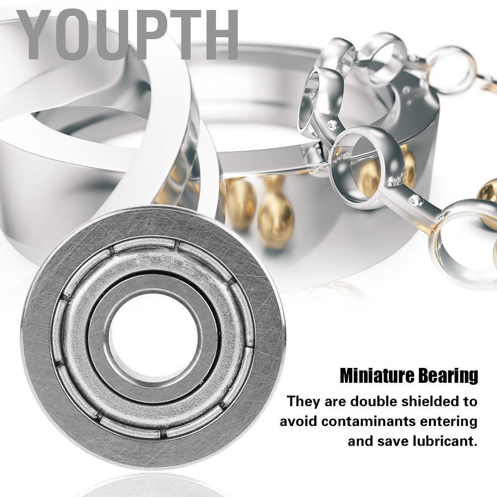 Youpth Ailgely 10pcs F695ZZ Miniature Flanged Ball แบริ่ง 5x13x4 มม.เหล็ก Universal Application สำหร