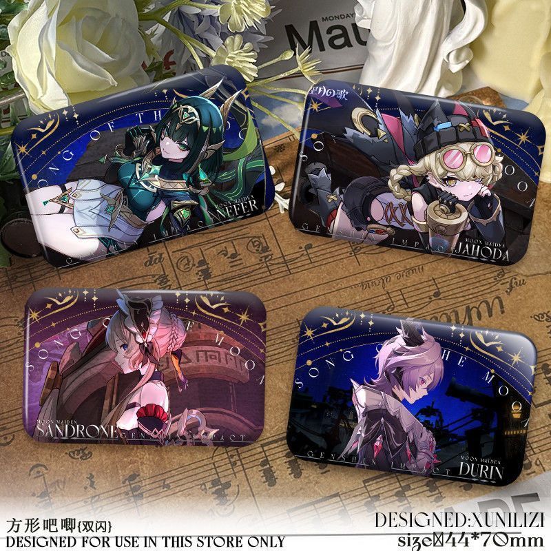 Genshin Impact/Nefer/Sandorne Nefer Dulin ตัวละครใหม่ Yacoda Eino Square Laser Badge/ddkf