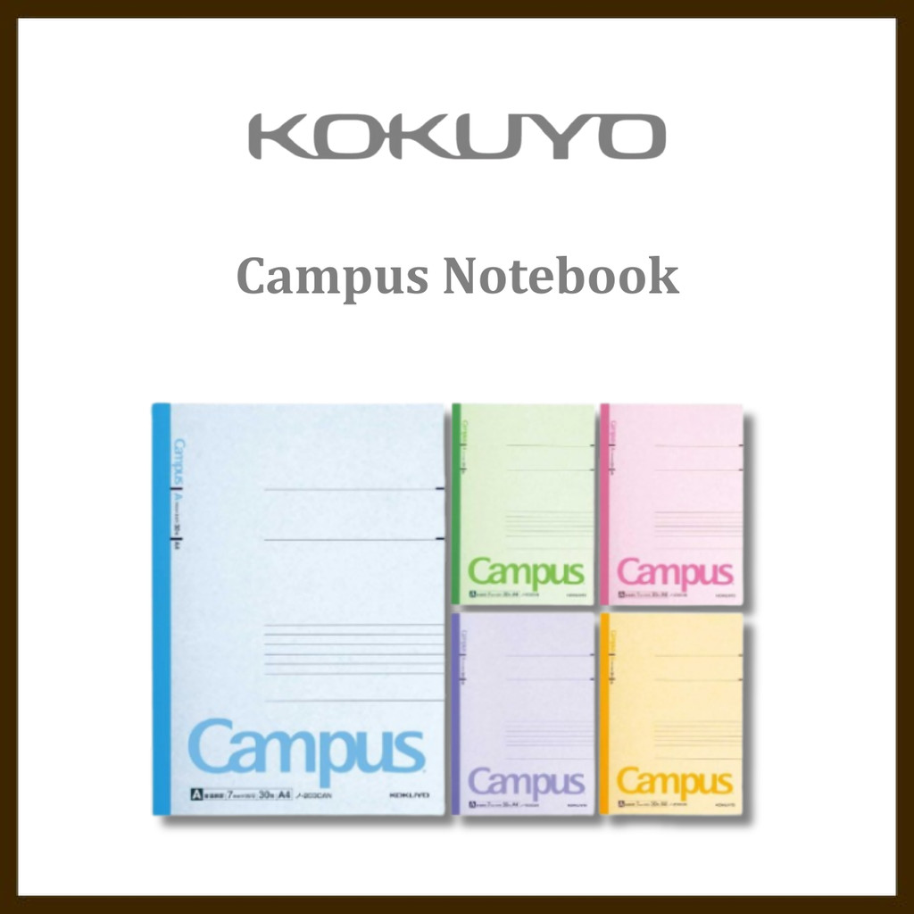 Kokuyo Campus Notebook A4 - Various Types Pack (3 Notebooks)