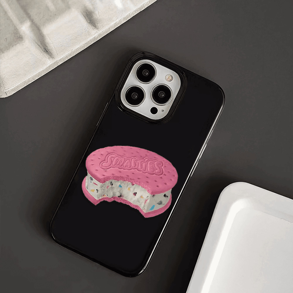 ขนมสีชมพู OK สําหรับ iphone กรณี 17promax 17pro 17 16promax 16pro 16 15promax 15pro 15 14promax 14pr