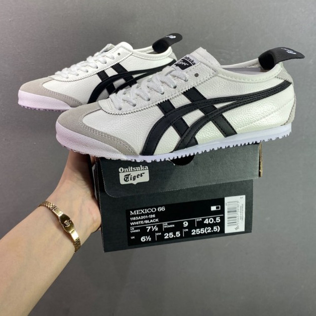 รองเท้า Onitsuka Tiger Mexico 66 สำหรับผู้ชายและผู้หญิง ดีไซน์สไตล์กีฬา โมเดล 1183A201-126