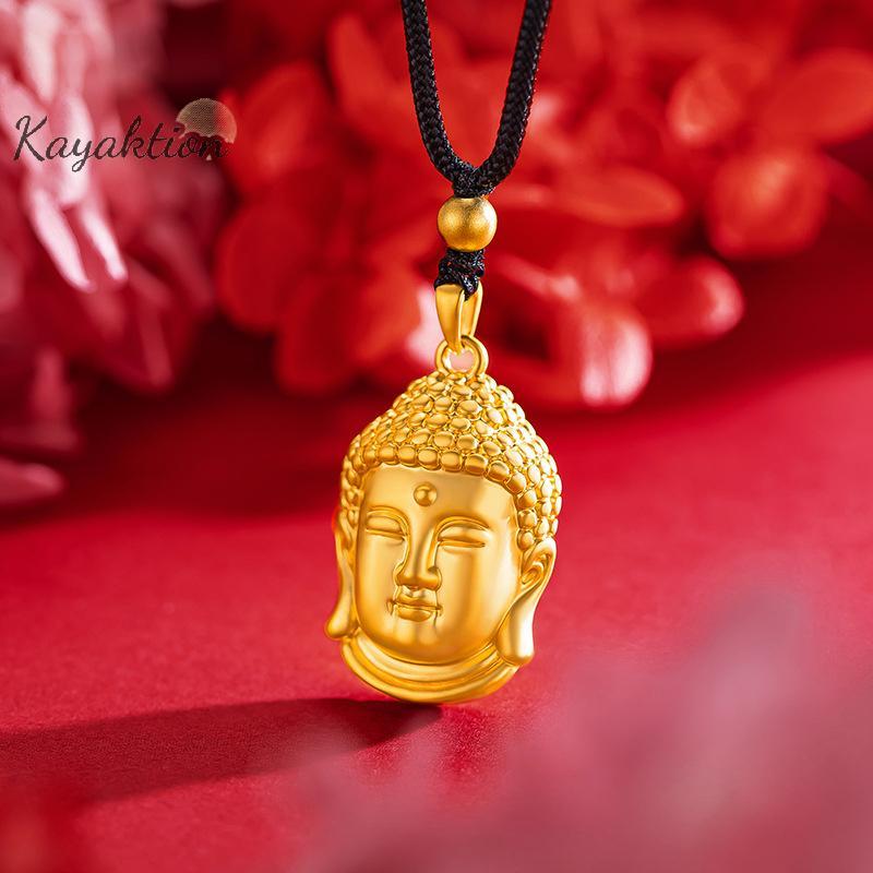 พระพุทธรูปหัว CK พร้อมเชือกสร้อยคอลายคลังคิวลาร์ แอมULET พุทธศัctr ของขวัญสวยงาม