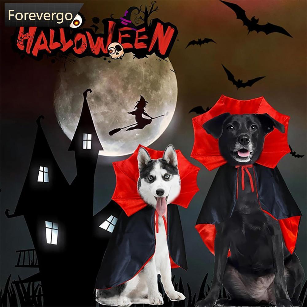 FVG ฮาโลวีนค้างคาว Cape สําหรับสุนัขแมวแวมไพร์ Cape เครื่องแต่งกายแมว Spooky Party สัตว์เลี้ยงคอสเพล
