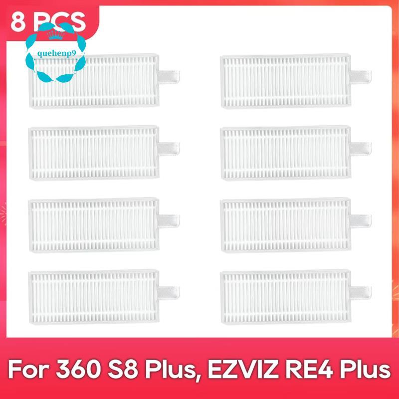 [Fast QQ]สําหรับ 360 S8, S8 Plus, Choice R2, R2S Lite, RE4 Plus, RE5 Plus- 8PCS Filter Replacement A