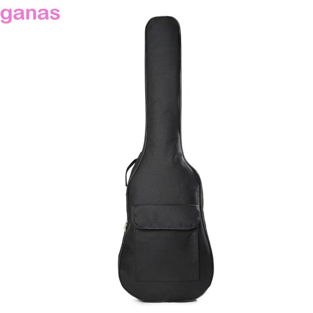 กานาส กระเป๋าเบสไฟฟ้า,สายรัดไหล่คู่ฟอร์ดผ้ากีตาร์เบส,กระเป๋าเป้สะพายหลังกันน้ํานุ่มกรณีกันน้ํา5มิลลิเมตร แพดด กีตาร์ไฟฟ้ากระเป๋าเบสก