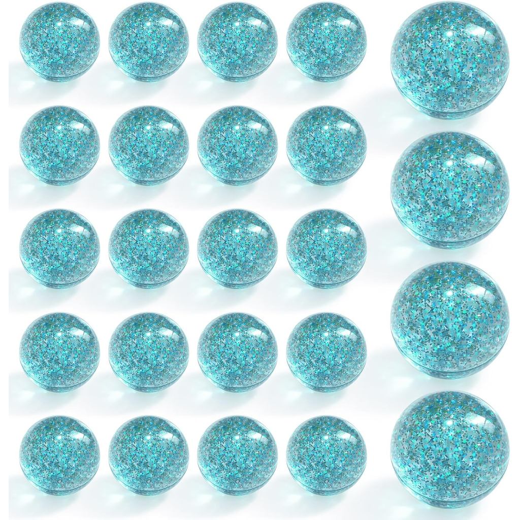 24 ชิ้น Bouncy Balls 32 มม.Glitter ยาง Bouncy จํานวนมากสําหรับงานปาร์ตี้โปรดปราน,รางวัลห้องเรียนและว