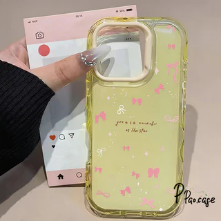 เคส TPU เคสเจลลี่ลอน ลายโบว์ สไตล์น่ารักหลายสีกันกระแทก เข้ากับ IPhone 13 16 12 14 17 15 11 Pro Max 14 12 13 Pro 15 Plus