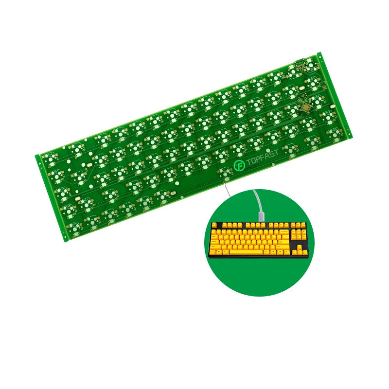 ยี่ห้อใหม่ pcb คีย์บอร์ดแผงวงจรการออกแบบบริการ 60 คีย์ประเภท c smd pcba hot swappable rgb diy แบบมีส