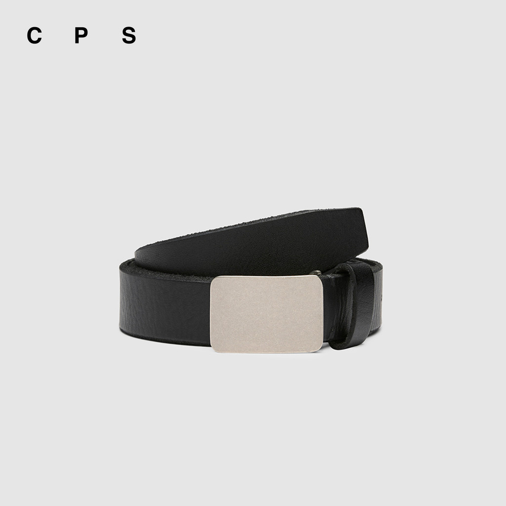 CPS เข็มขัดหนังหัวล็อกสี่เหลี่ยม ผู้ชาย LEATHER PLAQUE BELT รุ่น C26WAMA007 (AW26#A1)