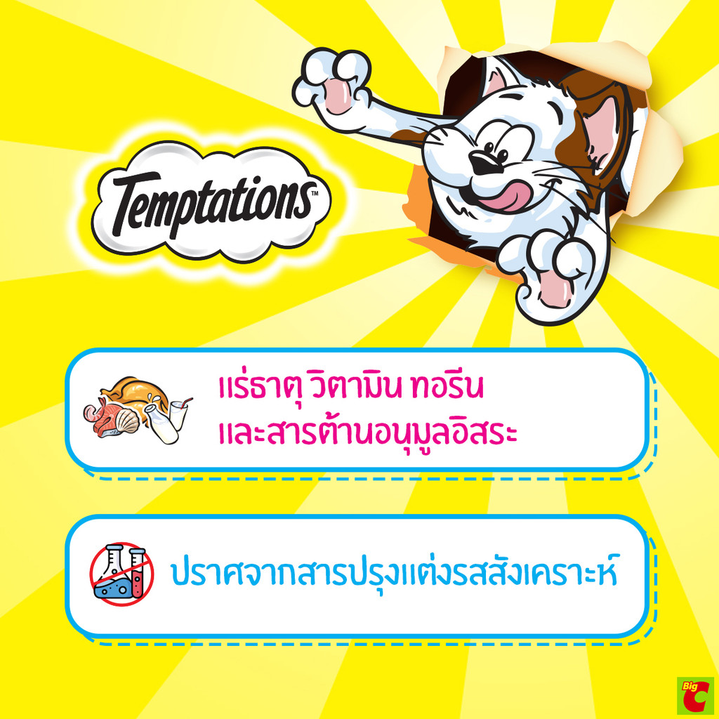 Temptations حلوى قطط محشوة بالكريمة بالسلمون 75 غ — صورة 5