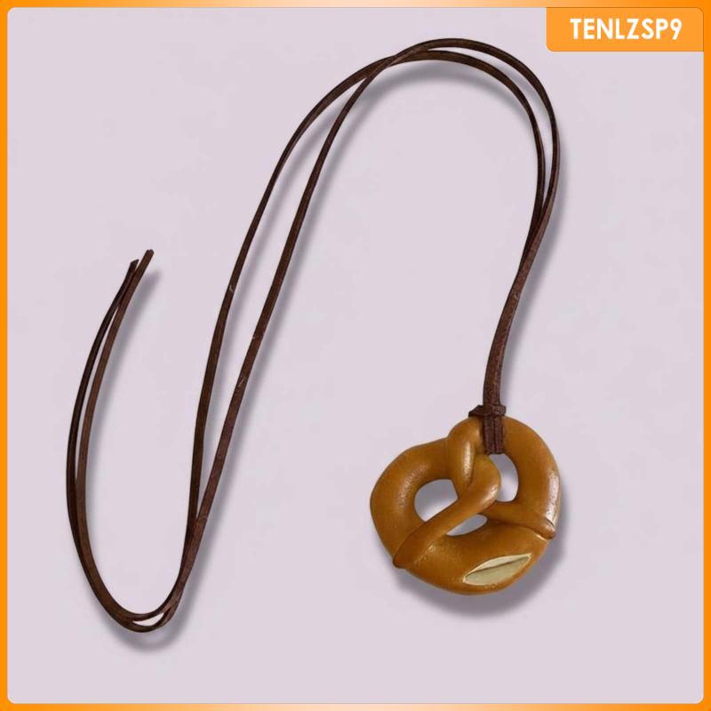 [tenlzsp9] สร้อยคอขนมปัง น่ารัก Lunette Bread Charm สร้อยคอออกแบบนวนิยาย Big Bagel