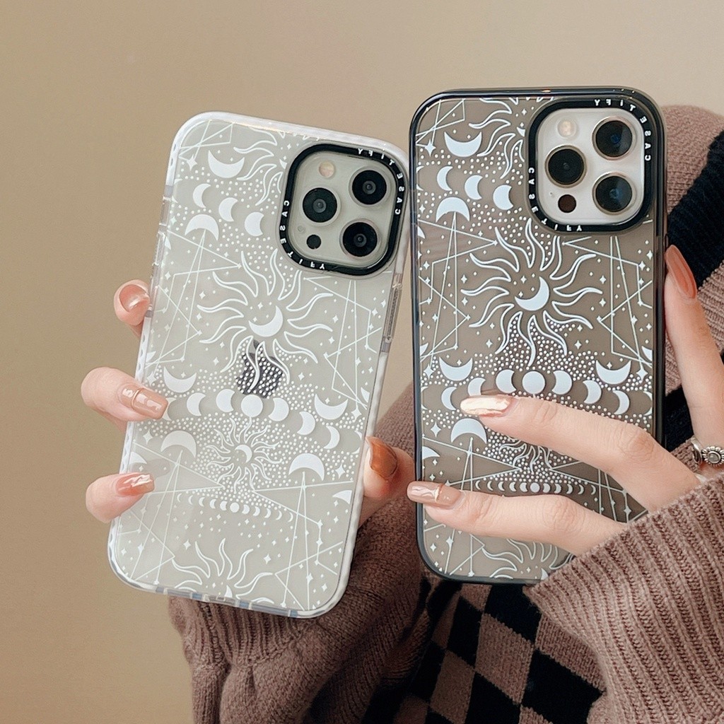 CASET Mystical Star Sun Moon Totem Zodiac Signs Astrological Handoscope Soft Case Cover Casing สําหร