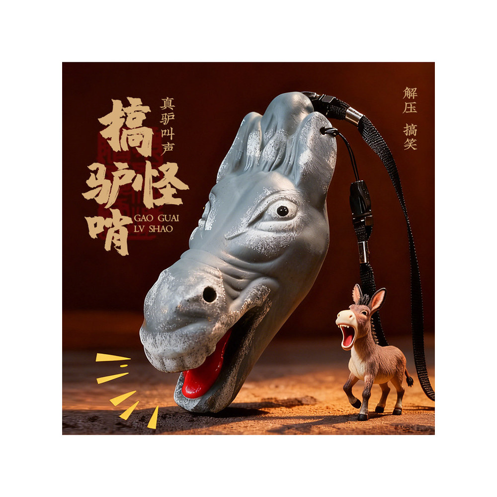 Aztec Donkey Barking เซรามิค Decompression Whistle ของเล่นเด็กสัตว์ Barking Whistle ตลก Prank เครื่อ