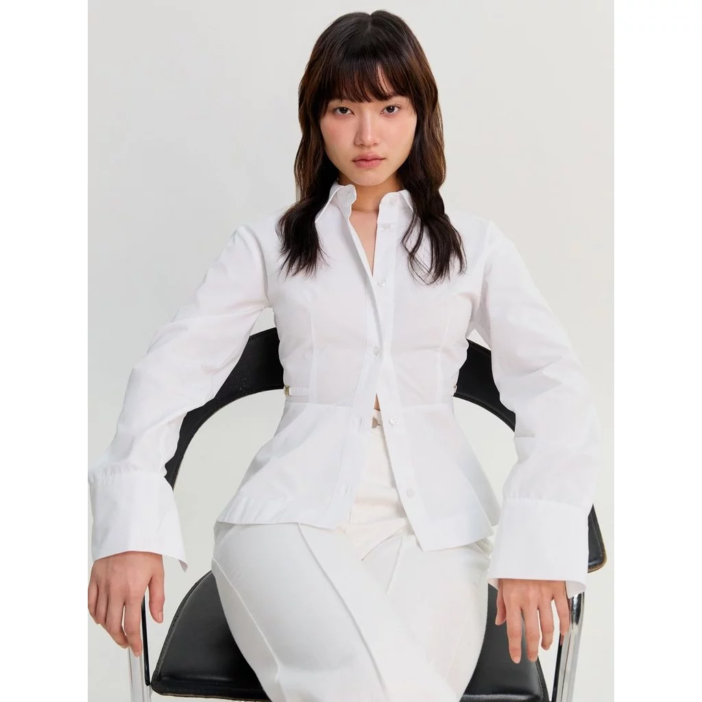 [Pomelo] เสื้อเชิ้ตทรงเพปลัม / Peplum Shirt