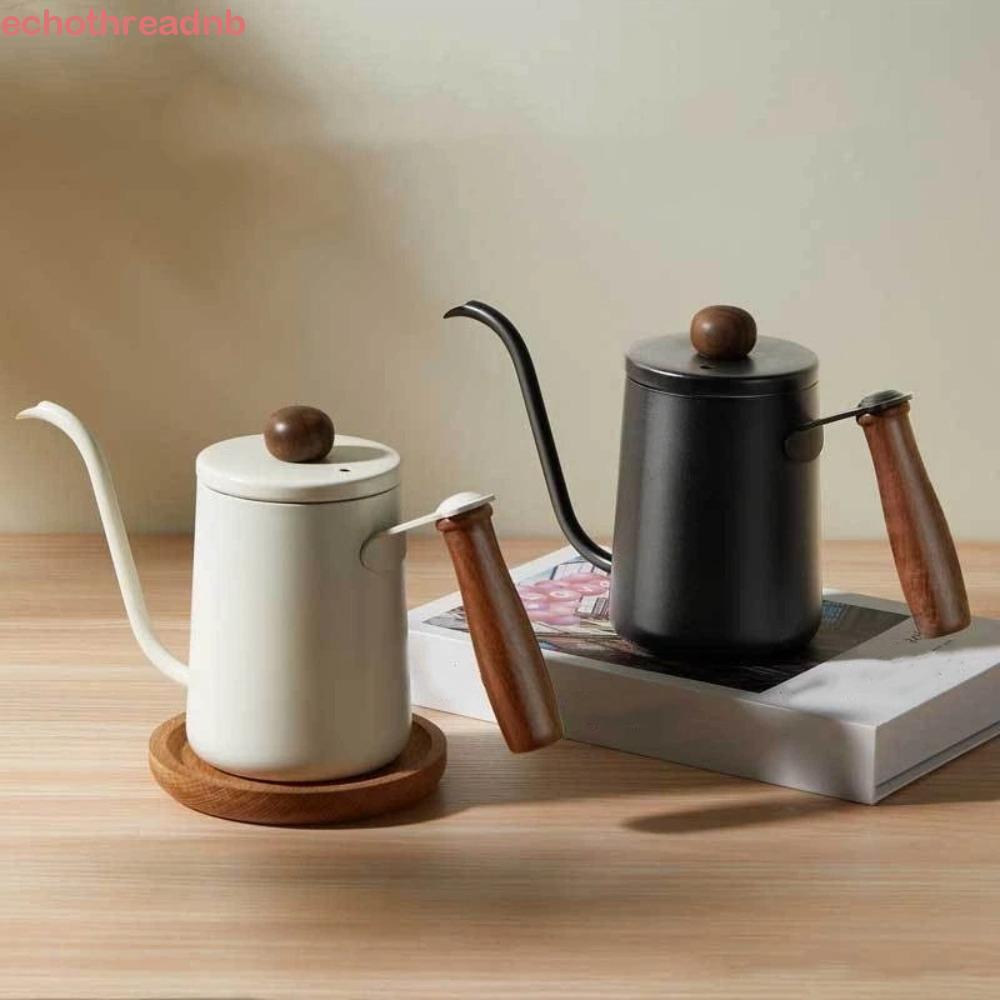 PIVOT Pour Over Coffee Kettle, 600ML Wood Handle Goose Neck Coffee Pot,สบาย Grip Stainless Steel wit