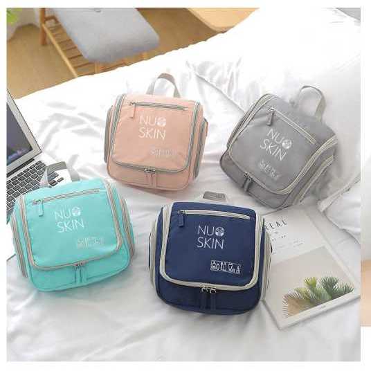 Nuskin Nuskin Professional Merchandise NUSKIN Travel ความจุขนาดใหญ่กันน้ําแป้งกระเป๋า Simple Storage