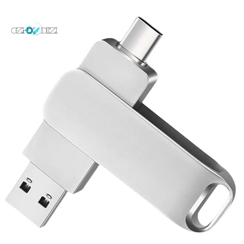 Gzhxdiizi แฟลชไดรฟ์ USB แบบสองหัว คอมพิวเตอร์ การ์ดหน่วยความจําอเนกประสงค์ แฟลชไดรฟ์ USB