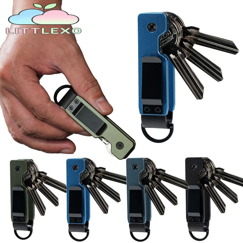 LITTLEX Key Holder,ถือ 2-5 Keys Compact Key Organizer,สมาร์ทโลหะ Minimalist Keys Fob Outdoor