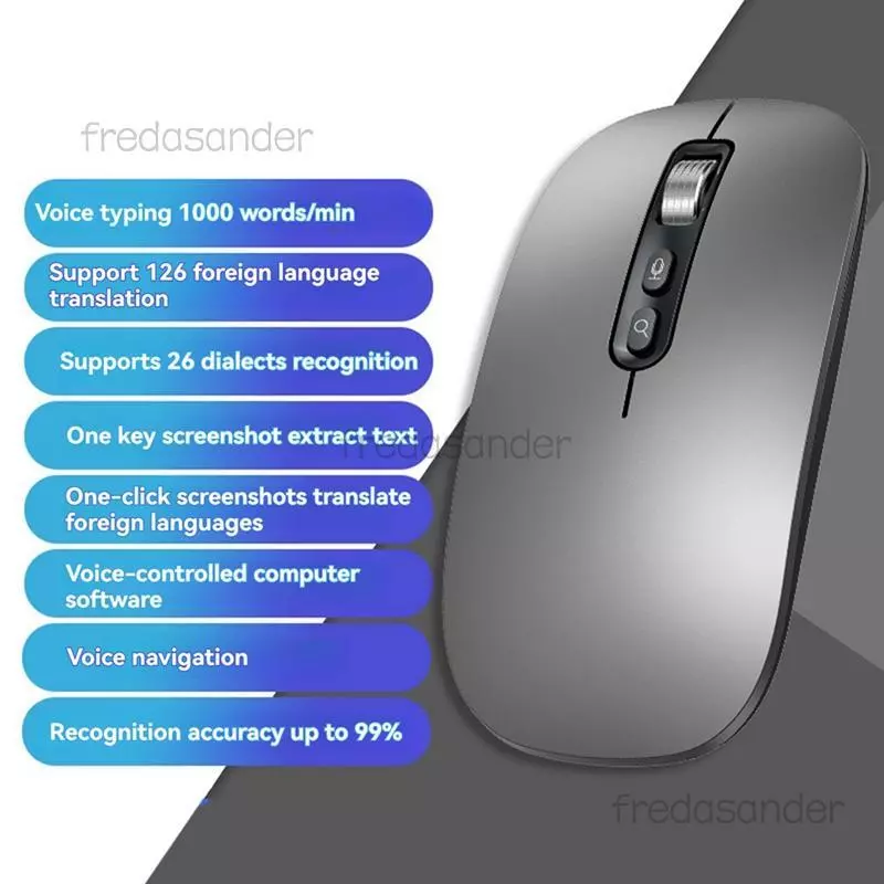เมาส์ไร้สาย บลูทูธ 2.4G รองรับการพิมพ์ด้วยเสียงสำหรับแล็ปท็อป thumbnail 4