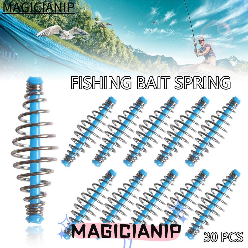 MAGICIANIP 30 ชิ้น/เซ็ตสแตนเลส Feeder Hot Method Leader Olive Spring Lure